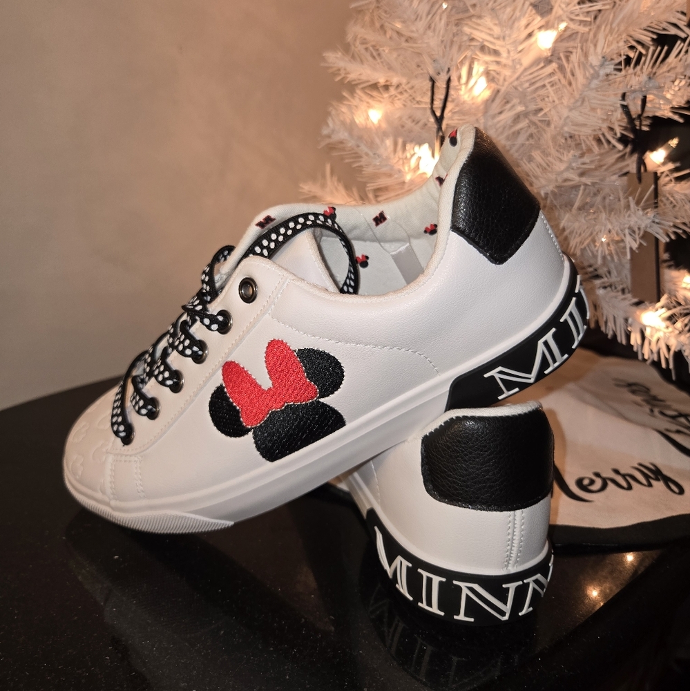 New Adult Ladies Disney Minnie Sneakers 7 - Picture 2 of 6